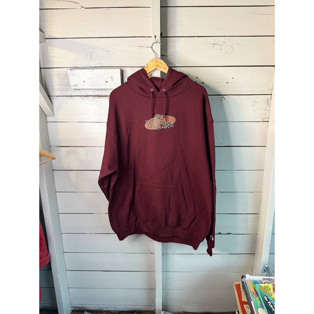 Champion No Pressure Band Hoodie Maroon Triple-B Records Hardcore Punk 2XL